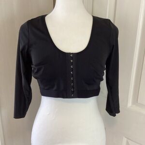 Compression Shapewear Top for arms and bust Black Sz L